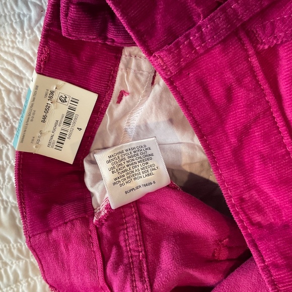 St. John's Bay Straight Corduroy Pants Women's Size 4 Mid Rise FESTIVAL FUCHSIA - Picture 6 of 11